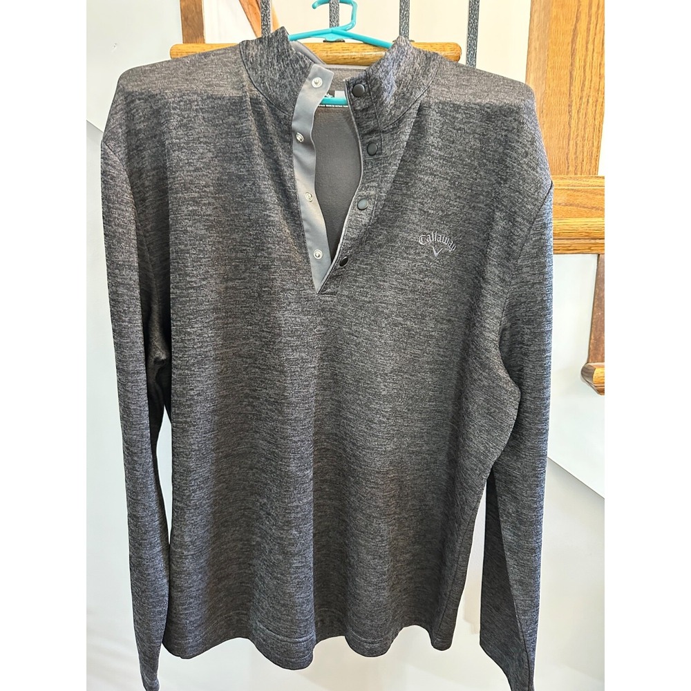 calloway gray 4 snap pullover‎ large